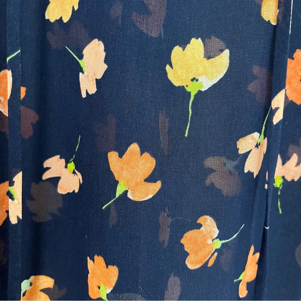 Cabi Floral Sunset Kiss Sheer Blouse - Size L - Picture 7 of 13